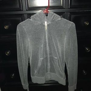 Gray velour Juicy Couture zip up